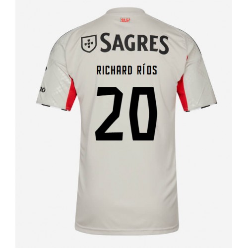 Moški Nogometni dresi Benfica Richard Rios #20 Gostujoči 2025-26 Kratek Rokav